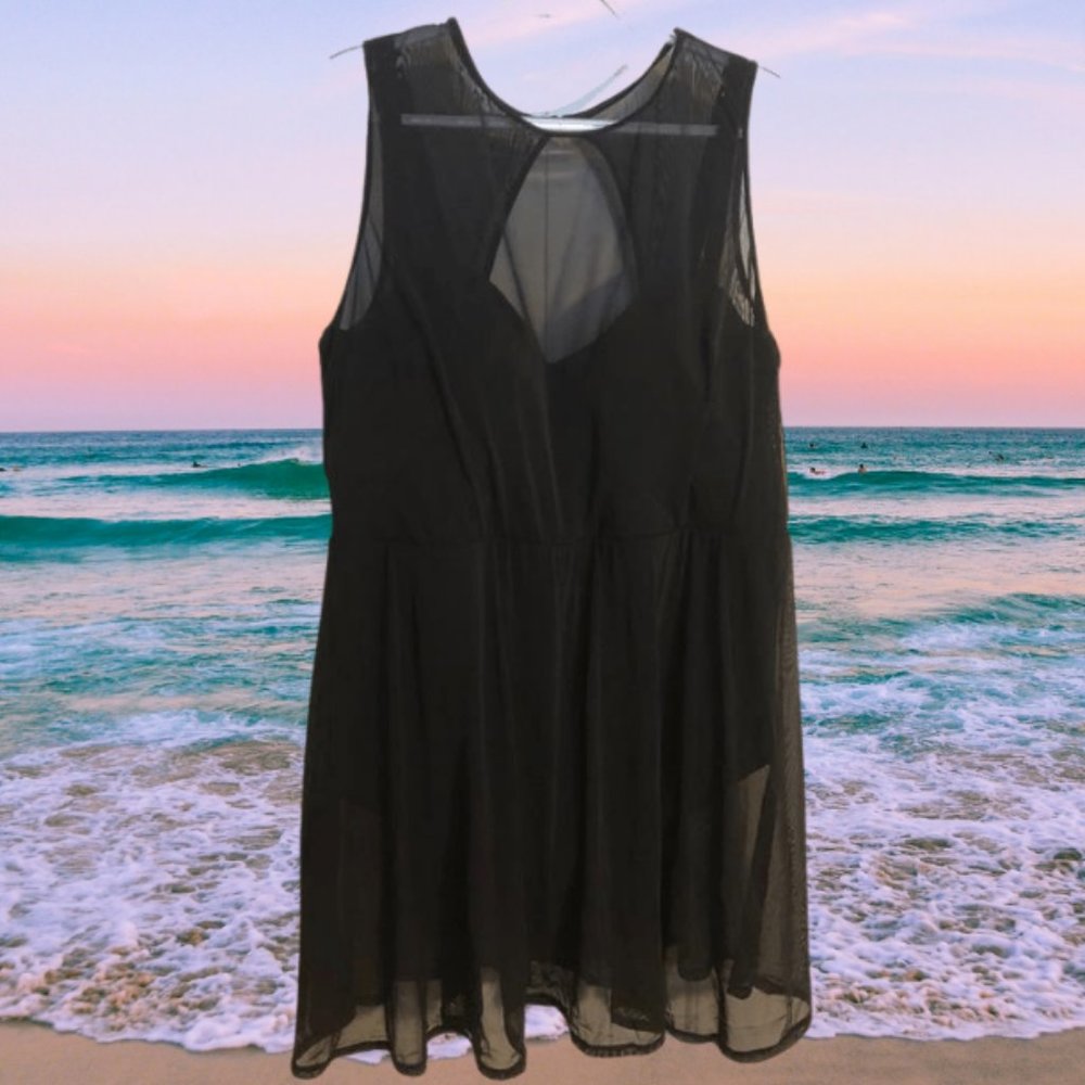 Torrid Black Layered Swim Dress/Swim Suit